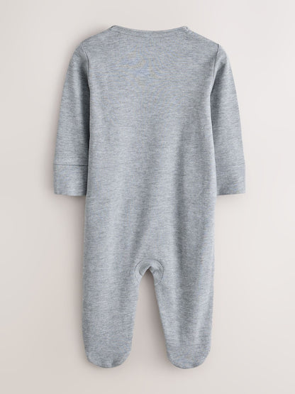Baker by Ted Baker Blue 5 Piece Sleepsuit, Bodysuit, Hat and Bib Set