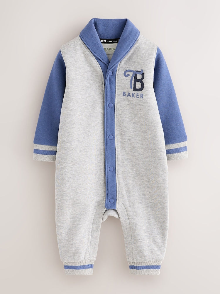 Baker by Ted Baker Grey/Blue Varsity Romper