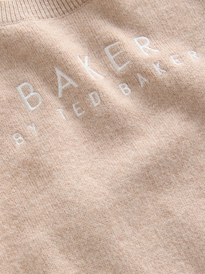 Baker by Ted Baker Neutral Knit Knitted Top and Joggers Set
