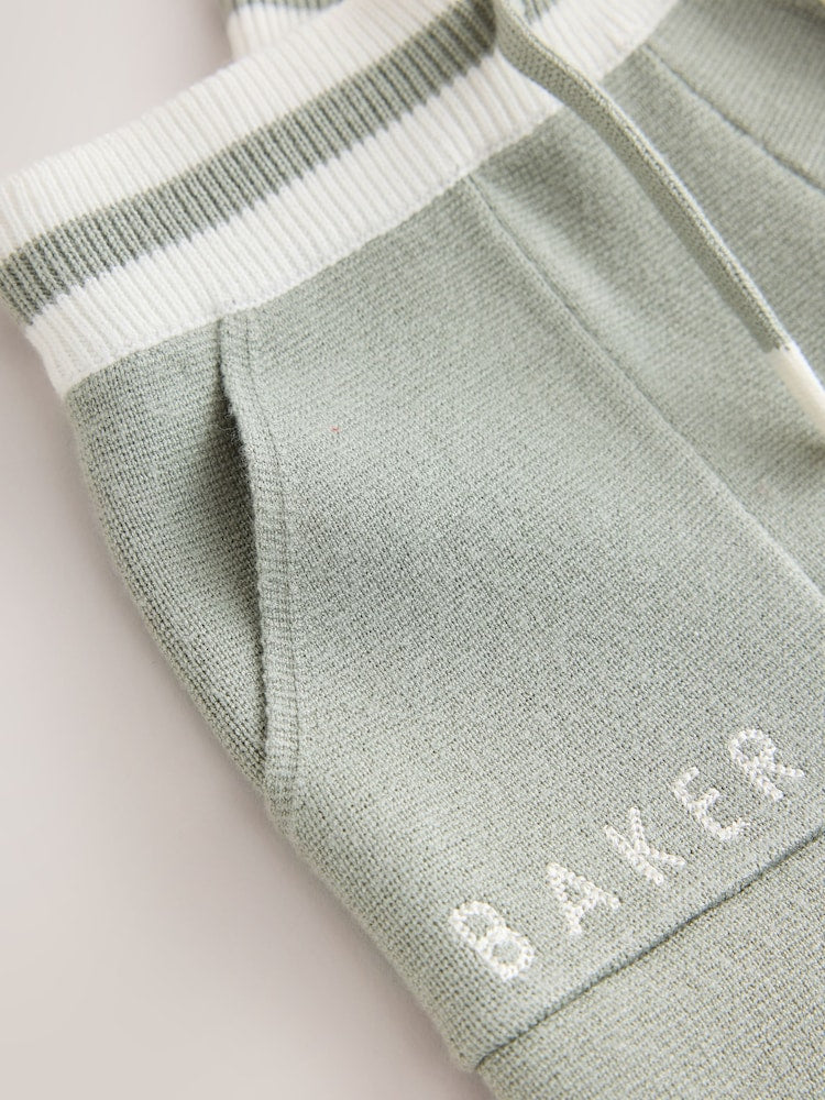 Baker by Ted Baker Green 3 Piece Knitted Varsity Cardigan T-Shirt and Joggers Set 3 Piece - Size Up To 3 Months (50 - 62cm)
