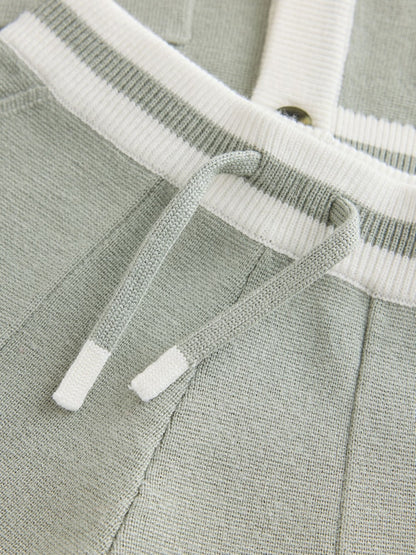 Baker by Ted Baker Green 3 Piece Knitted Varsity Cardigan T-Shirt and Joggers Set 3 Piece - Size Up To 3 Months (50 - 62cm)