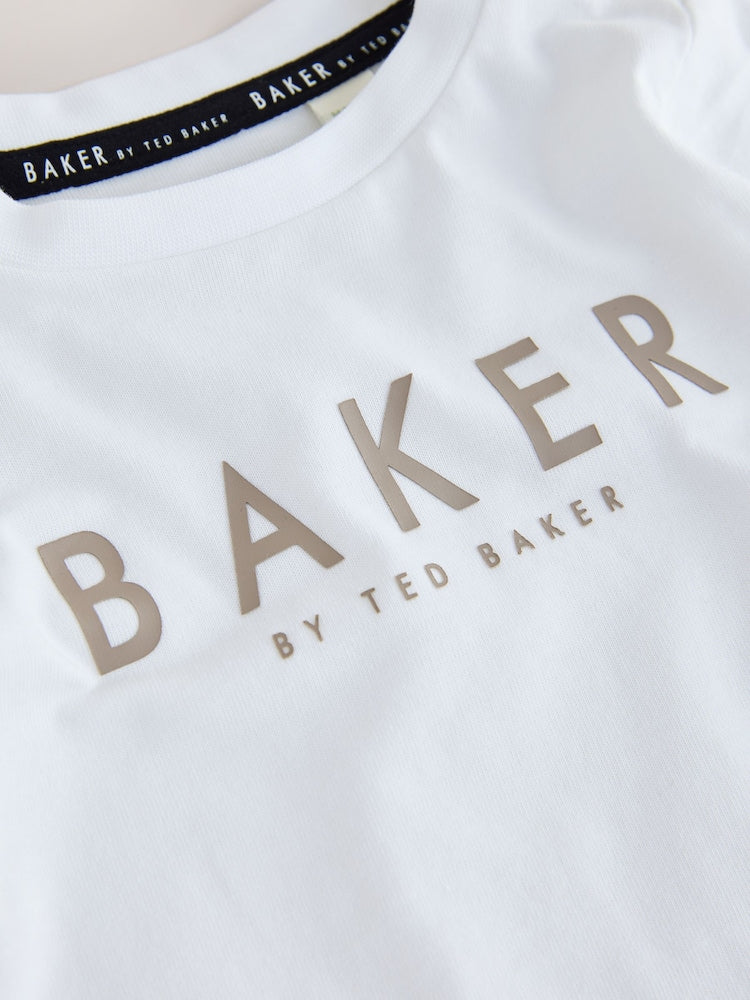 Baker by Ted Baker Stone 3 Piece Quilted Jacket, T-Shirt and Joggers Set - Size Newborn