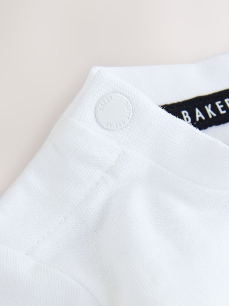Baker by Ted Baker Stone 3 Piece Quilted Jacket, T-Shirt and Joggers Set - Size Newborn