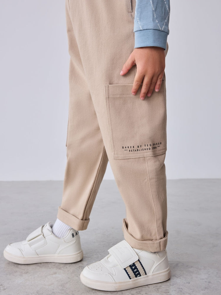 Baker by Ted Baker Blue Stone Dungaree and Graphic T-Shirts Set
