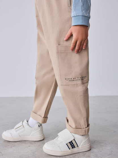 Baker by Ted Baker Blue Stone Dungaree and Graphic T-Shirts Set