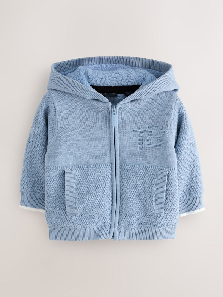 Baker by Ted Baker Blue Knitted Jacket - Size Up To 3 Months (50 - 62cm) - Blue