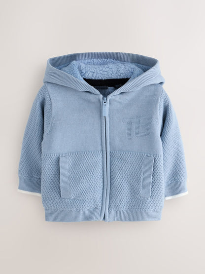 Baker by Ted Baker Blue Knitted Jacket - Size Up To 3 Months (50 - 62cm) - Blue
