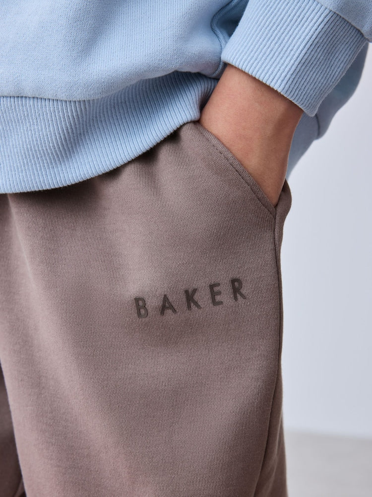 Baker by Ted Baker Funnel Zip Neck Blue/Brown Sweatshirt and Joggers Set