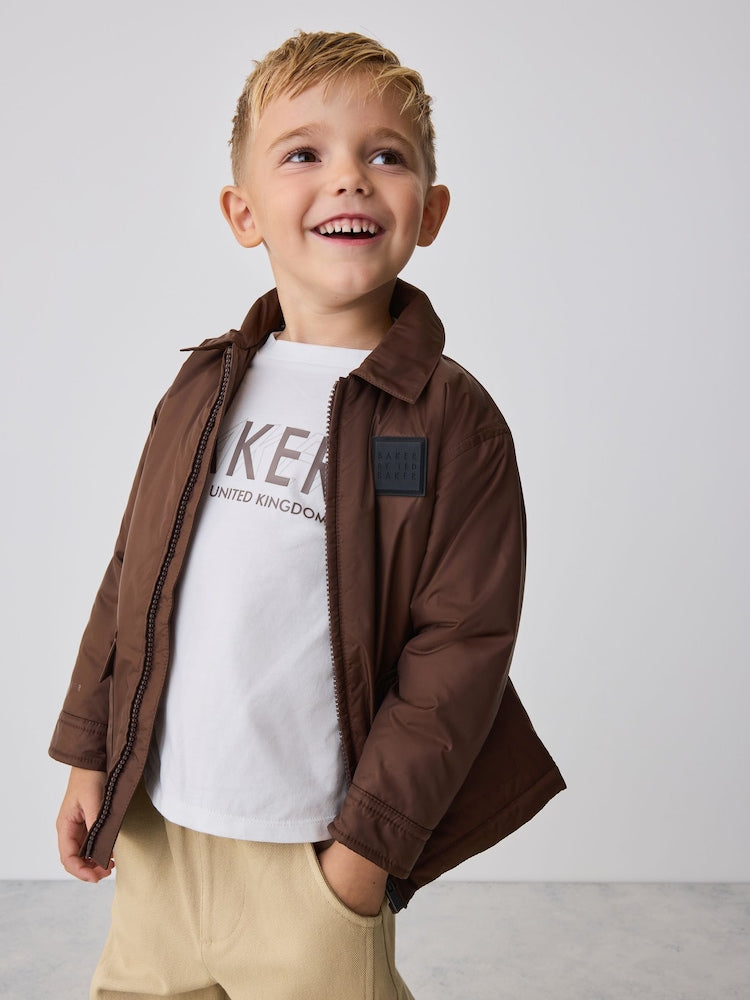 Baker by Ted Baker Brown 3 Piece Jacket, T-Shirt and Tapered Trousers Set - Size 12 - 18 Months (80 - 86cm)
