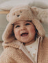 Brown Beige Faux Fur Bear Faced Baby Trapper Hat - Up to 1 Month (50-56cm)