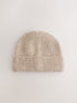 Oatmeal Wool Knitted Beanie Hat (1-16yrs) - Oatmeal / 11 - 13 Years (146 - 158cm)