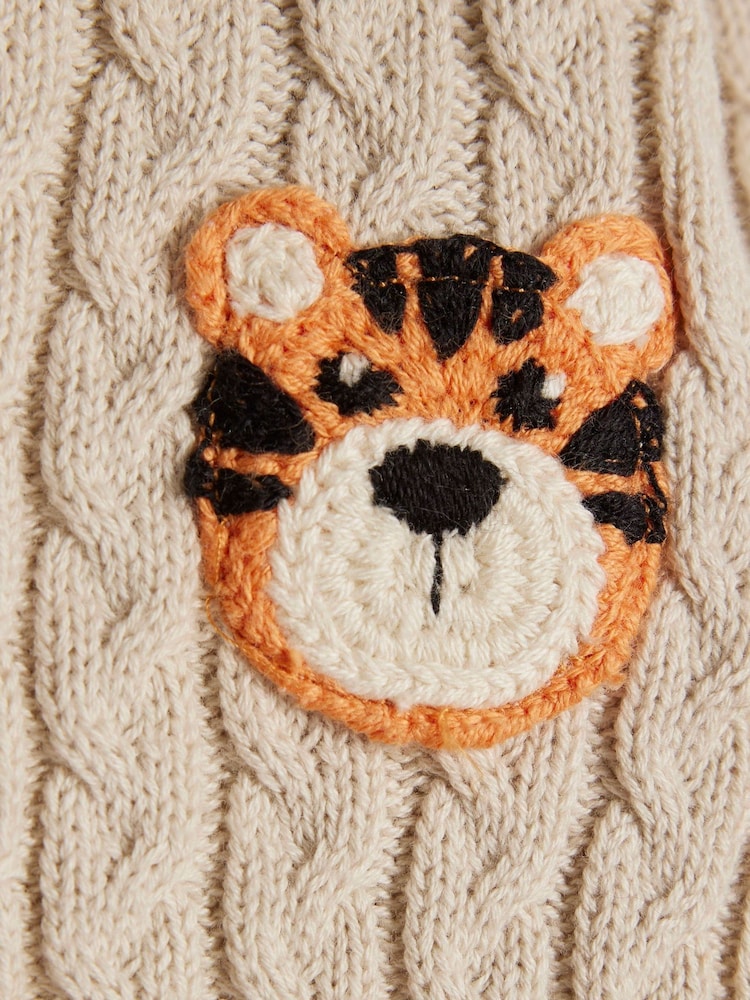 River Island Brown Tiger Cable Cardigan Set
