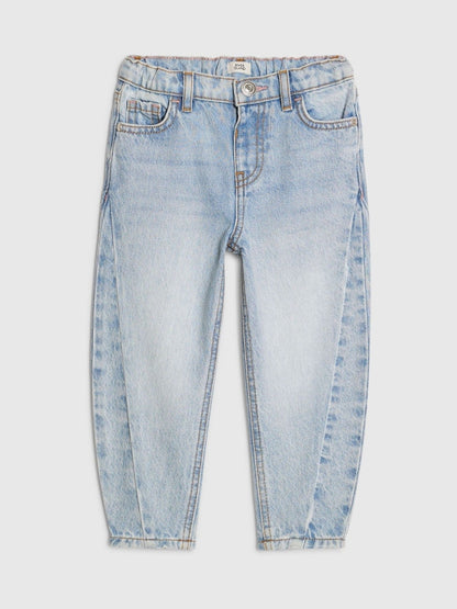 River Island Blue Barrel Leg Jeans