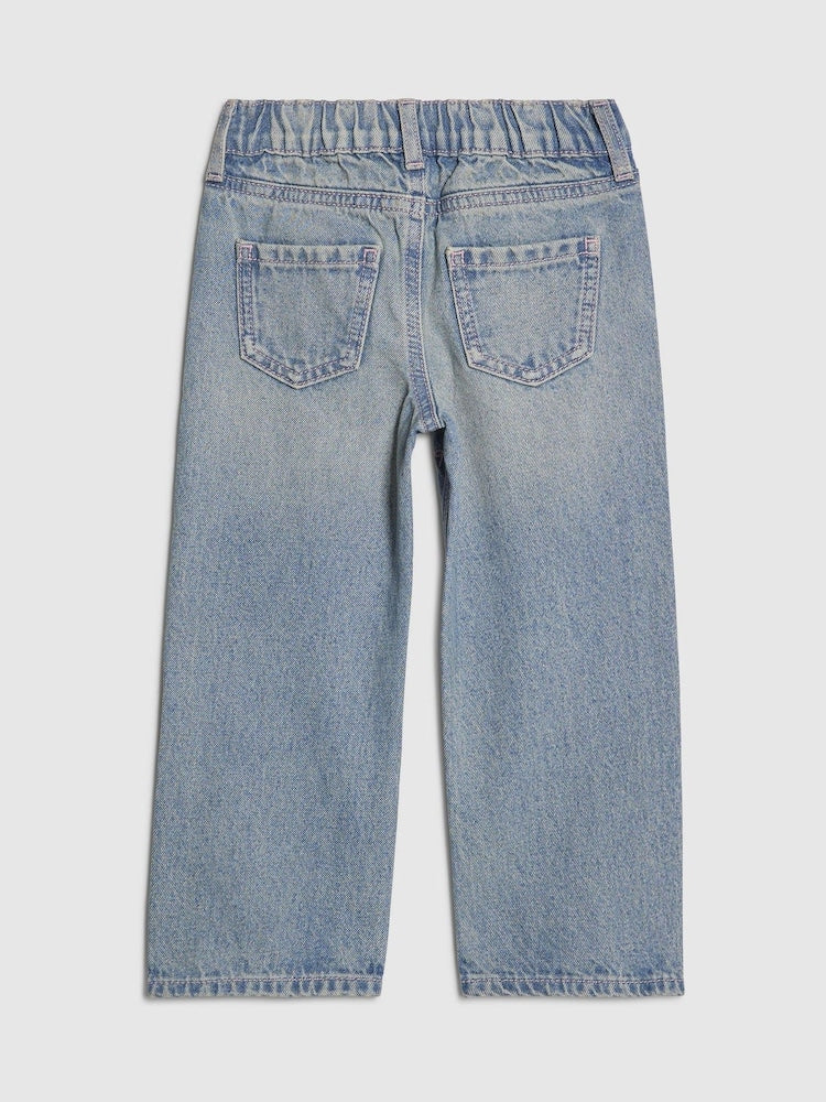 River Island Blue Embroidered Bow Straight Leg Jeans