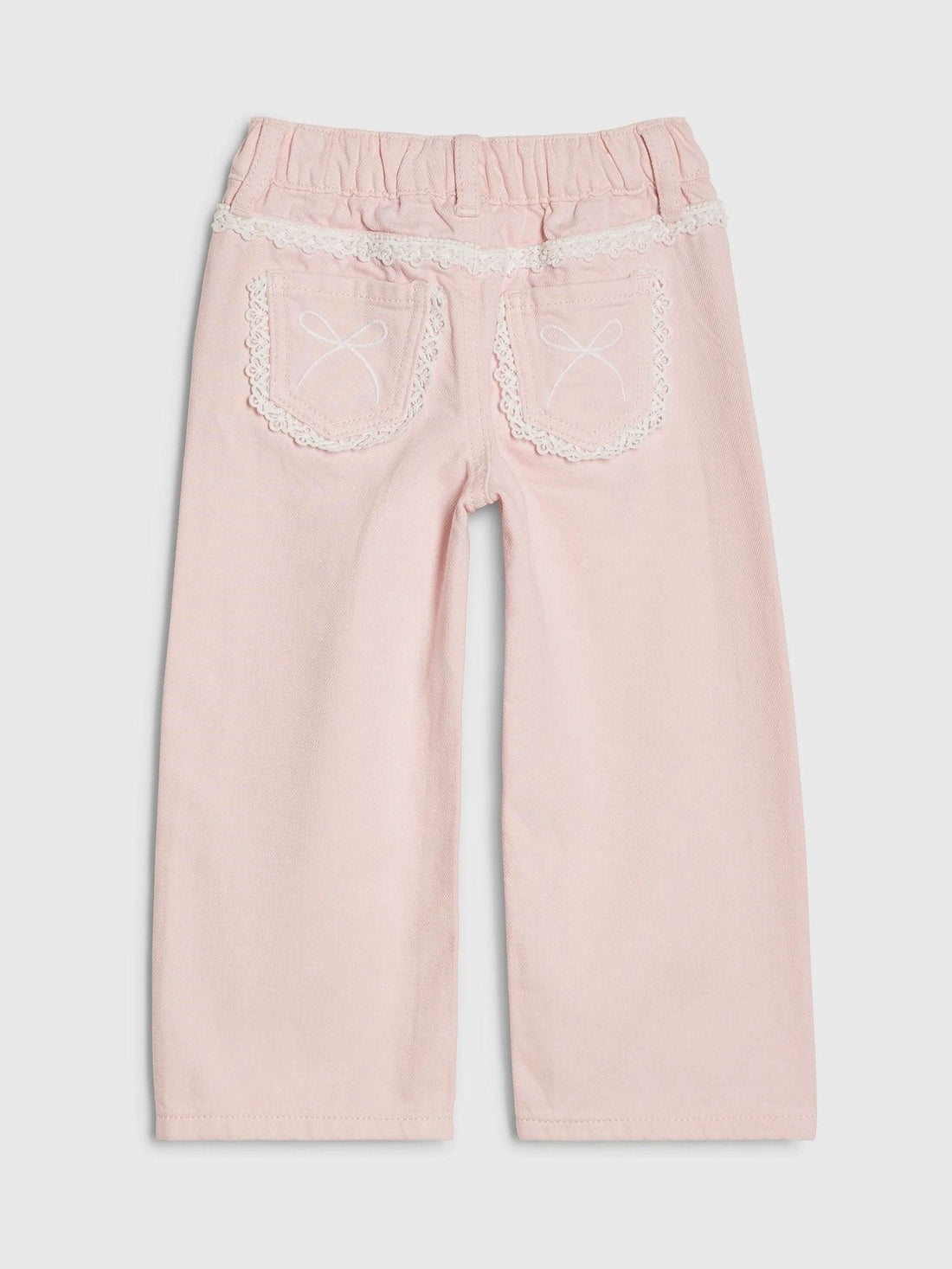 River Island Pink Lace Wide Leg Jeans - Size 12-18 Months (80-86cm)