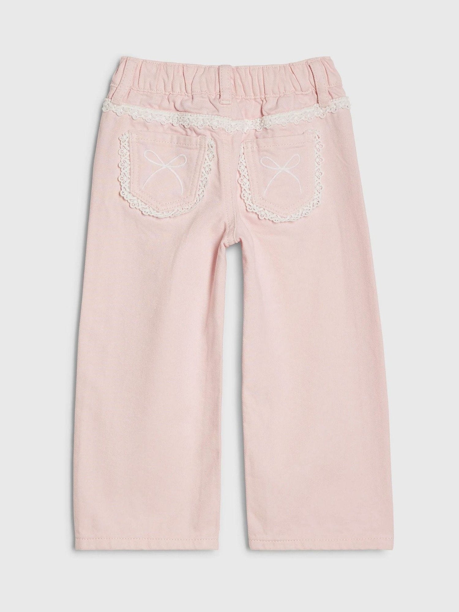 River Island Pink Lace Wide Leg Jeans - Size 12-18 Months (80-86cm)