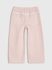 River Island Pink Lace Wide Leg Jeans - Size 12-18 Months (80-86cm)