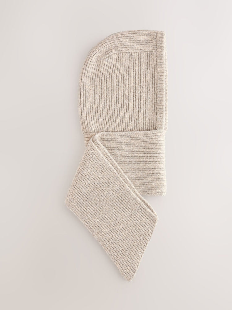 Ecru Cosy Hooded Scarf (3-16yrs) - Ecru / 11 - 13 Years (146 - 158cm)