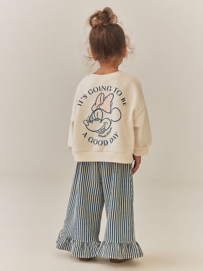 Cream Minnie Sweatshirt &amp; Wide Leg