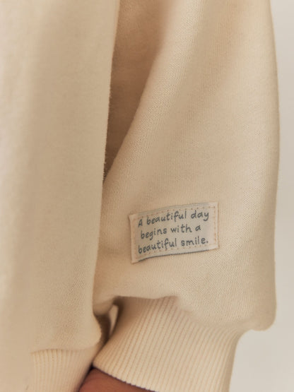 Cream Minnie Sweatshirt &amp; Wide Leg