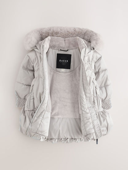 Baker by Ted Baker Shower Resistant Bubble Skirted Padded Coat