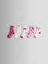 JoJo Maman Bébé Pink 5-Pack Heart Socks - Size 6-12 Months (68-80cm)