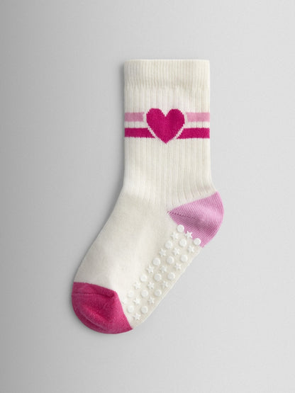 JoJo Maman Bébé Pink 5-Pack Heart Socks - Size 6-12 Months (68-80cm)
