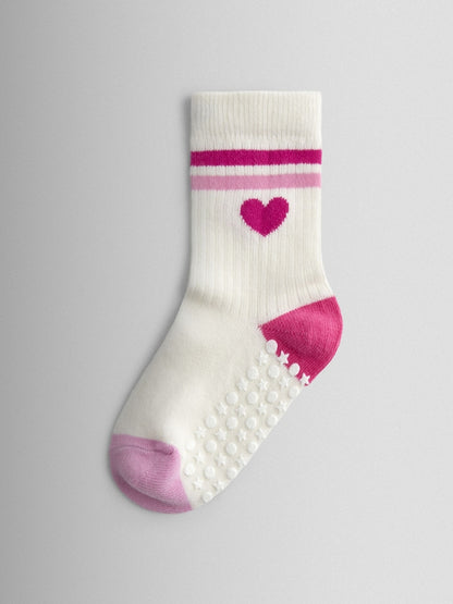 JoJo Maman Bébé Pink 5-Pack Heart Socks - Size 6-12 Months (68-80cm)