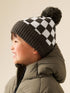 Green/Ecru Embroidered Pom Beanie (3mths-16yrs) - Green/Ecru / 7 - 10 Years (122 - 140cm)