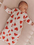 Red Heart 2.5 Tog Fleece Baby Sleep Bag - Red Heart / Up to 1 Month (50-56cm)