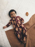 Burgundy Red Gingerbread Man Christmas Two Way Zip Sleepsuit (0mths-3yrs) - Burgundy Red Gingerbread Man / 12 - 18 Months (80 - 86cm)