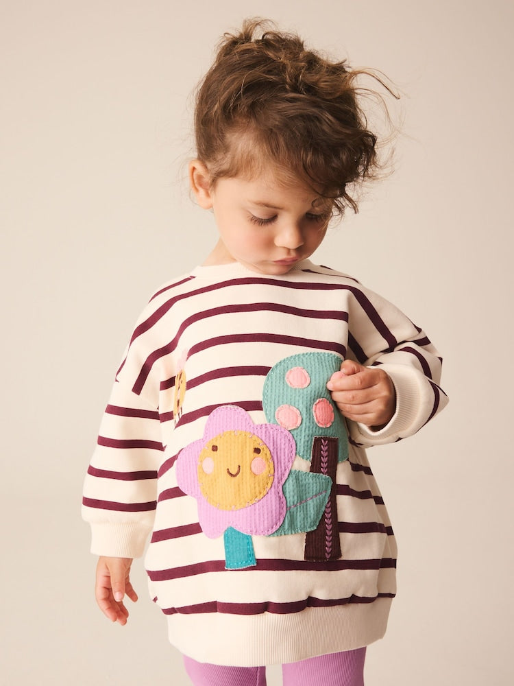 Purple Stripe Garden Sweatshirt and