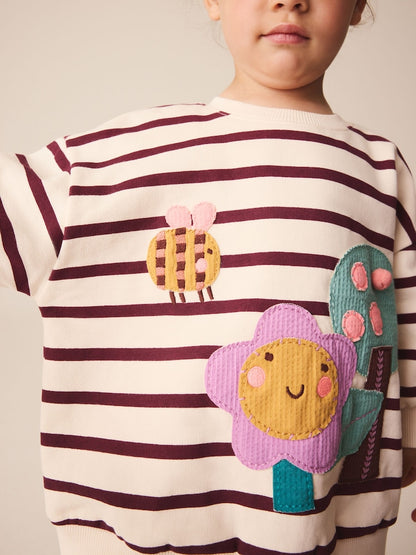 Purple Stripe Garden Sweatshirt and