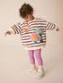 Purple Stripe Garden Sweatshirt and Leggings Set (3mths-7yrs)