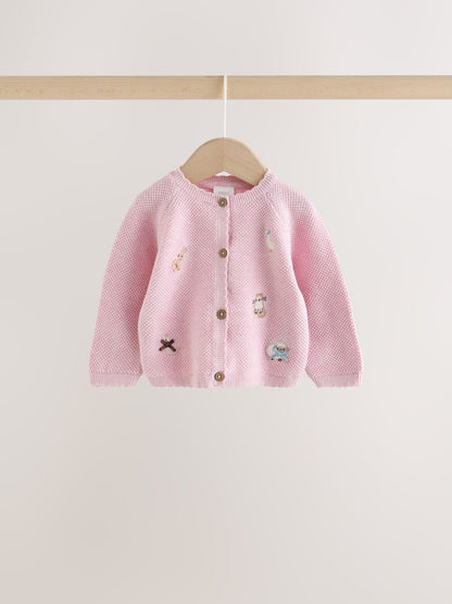 Pink Embroidered Character