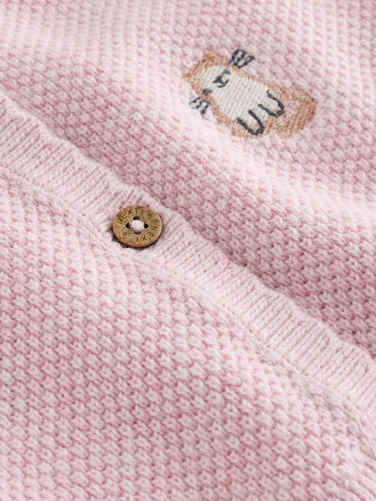 Pink Embroidered Character