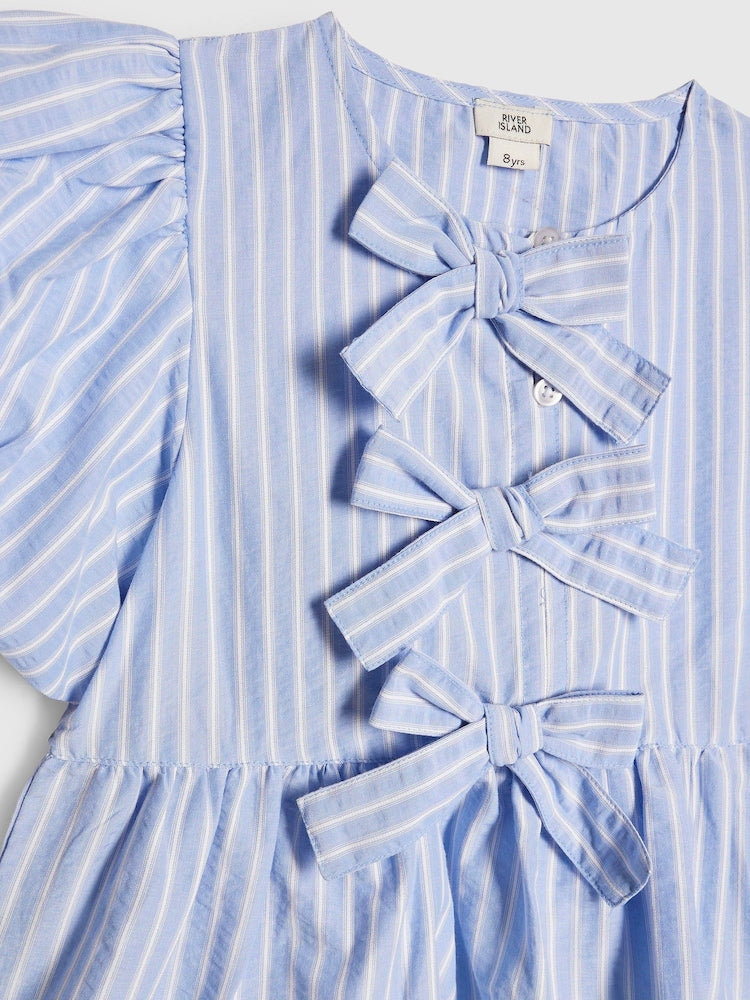 River Island Blue Seersucker Top &amp; Jeans Set