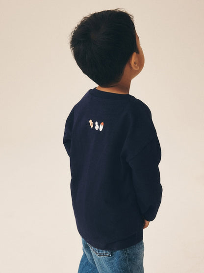 Navy Christmas Wish List Long Sleeve Christmas