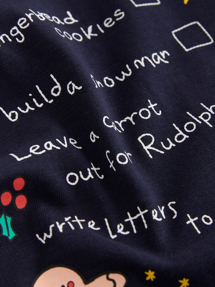 Navy Christmas Wish List Long Sleeve Christmas