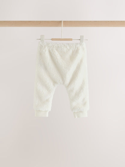 Cream Fleece Hooded Top and Joggers Baby Set (0mths-2yrs)