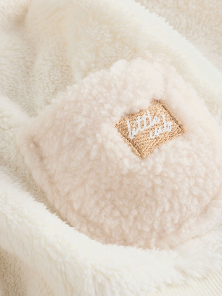 Cream Fleece Hooded Top and Joggers Baby Set (0mths-2yrs)