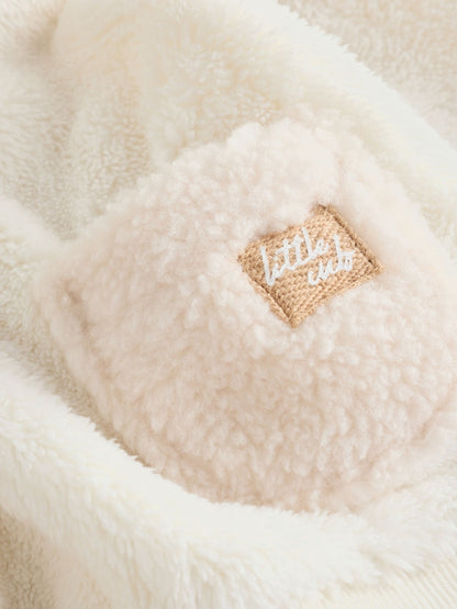 Cream Fleece Hooded Top and Joggers Baby Set (0mths-2yrs)
