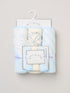 Rock-A-Bye Baby Boutique Baby Blue Hooded Towels And Wash Cloth Set 3 Pack