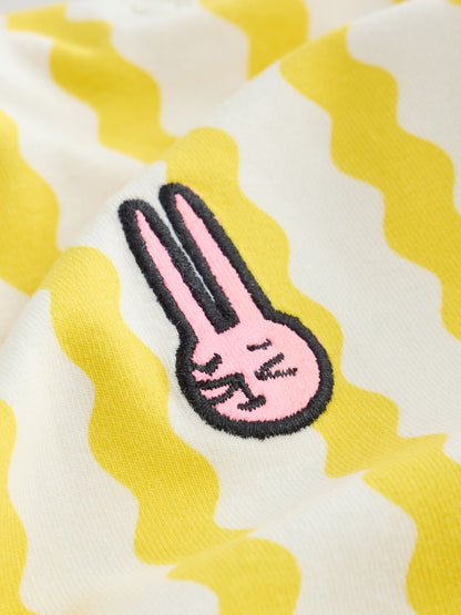 Back Printed Button Through Baby Rompers 3 Pack