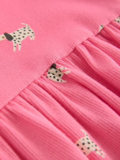 Pink Dog Long Sleeve Ribbed