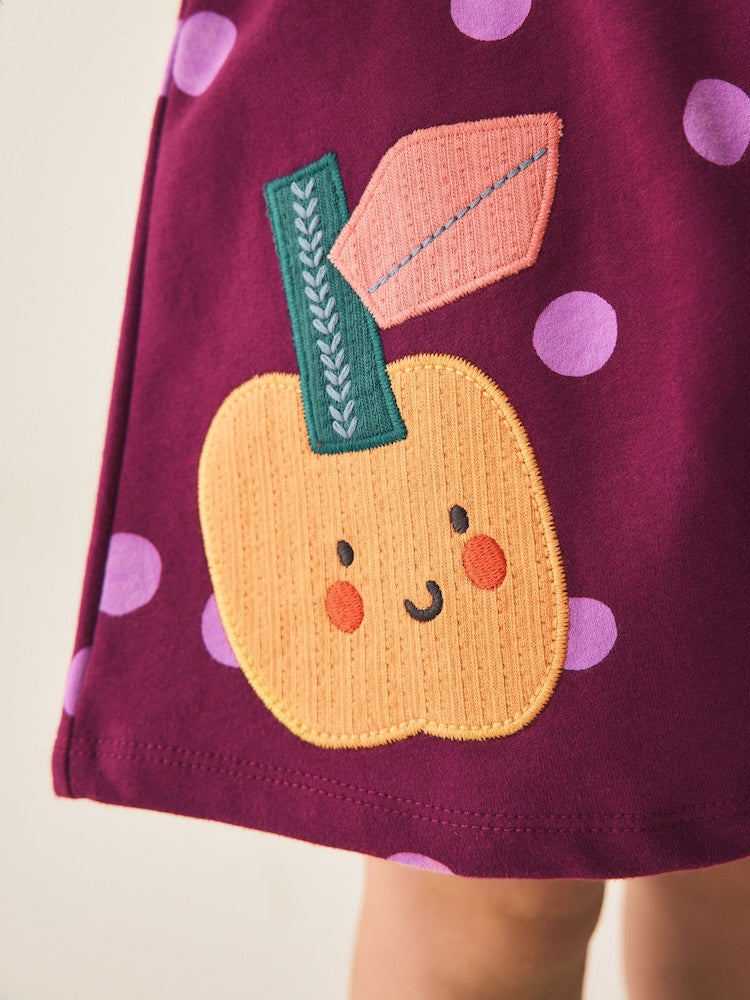 Berry Pink Long Sleeve Dress (3mths-7yrs)