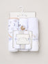 Rock-A-Bye Baby Boutique White Hooded Towels and Wash Cloth Set 3 Pack - Size One
