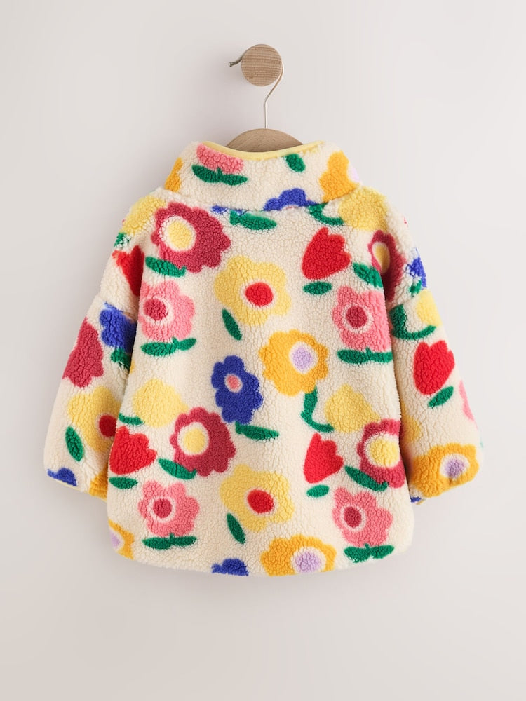 Yellow Flower Half Zip Fleece (3mths-7yrs)