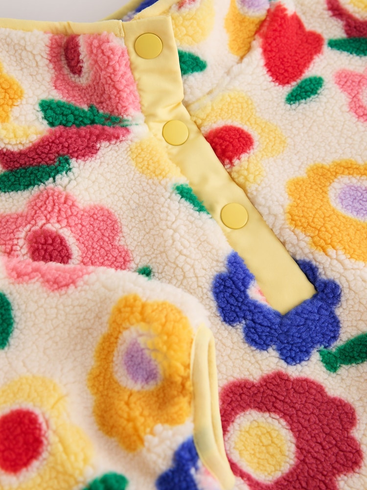 Yellow Flower Half Zip Fleece (3mths-7yrs)