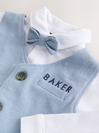Baker by Ted Baker Blue Smart Mockable Waistcoat